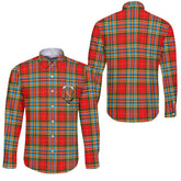 Clan Chattan Tartan Long Sleeve Button Shirt Crest And Plaid Basic Style