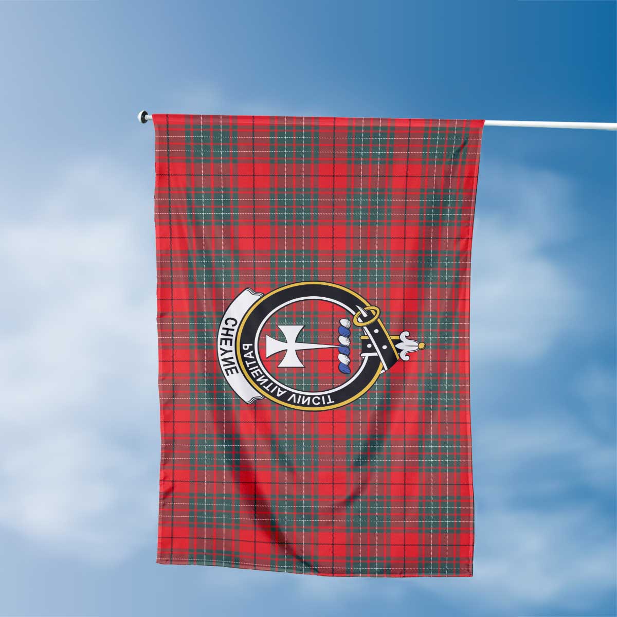 Clan Cheyne Tartan Flag Crest And Plaid Basic Style