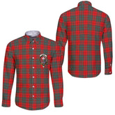 Clan Cheyne Tartan Long Sleeve Button Shirt Crest And Plaid Basic Style
