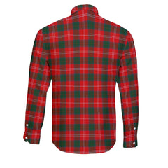 Clan Chisholm Tartan Long Sleeve Button Shirt Crest And Plaid Basic Style