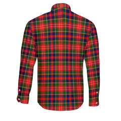 Clan Christie Tartan Long Sleeve Button Shirt Crest And Plaid Basic Style