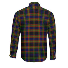 Clan Clelland Tartan Long Sleeve Button Shirt Crest And Plaid Basic Style