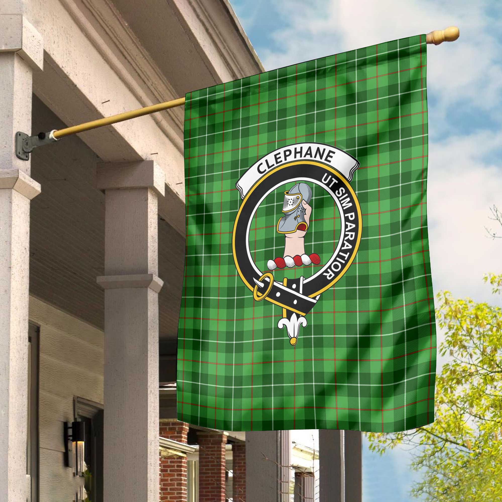 Clan Clephane Or Clephan Tartan Garden Flag Crest And Plaid Basic Style