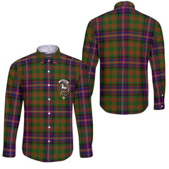 Clan Cochrane Tartan Long Sleeve Button Shirt Crest And Plaid Basic Style