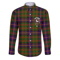 Clan Cochrane Tartan Long Sleeve Button Shirt Crest And Plaid Basic Style