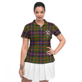 Clan Cochrane Tartan Women Polo Shirt Crest And Plaid Basic Style