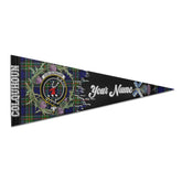 Clan Colquhoun Tartan Felt Pennant Crest And Plaid Basic Style