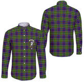 Clan Colville Tartan Long Sleeve Button Shirt Crest And Plaid Basic Style