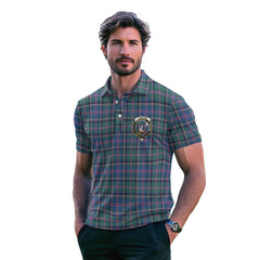 Clan Cooper Tartan Men Polo Shirt Crest And Plaid Basic Style