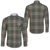 Clan Craig Tartan Long Sleeve Button Shirt Crest And Plaid Basic Style