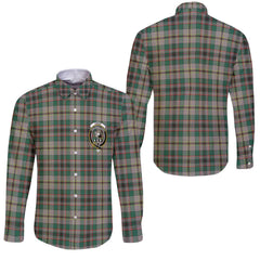 Clan Craig Tartan Long Sleeve Button Shirt Crest And Plaid Basic Style