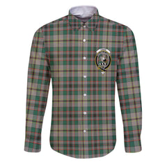 Clan Craig Tartan Long Sleeve Button Shirt Crest And Plaid Basic Style