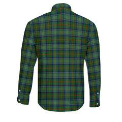 Clan Cranstoun Tartan Long Sleeve Button Shirt Crest And Plaid Basic Style