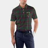 Clan Crosbie Tartan Golf Men Polo Shirt Crest And Plaid Basic Style