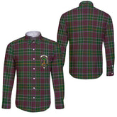 Clan Crosbie Tartan Long Sleeve Button Shirt Crest And Plaid Basic Style