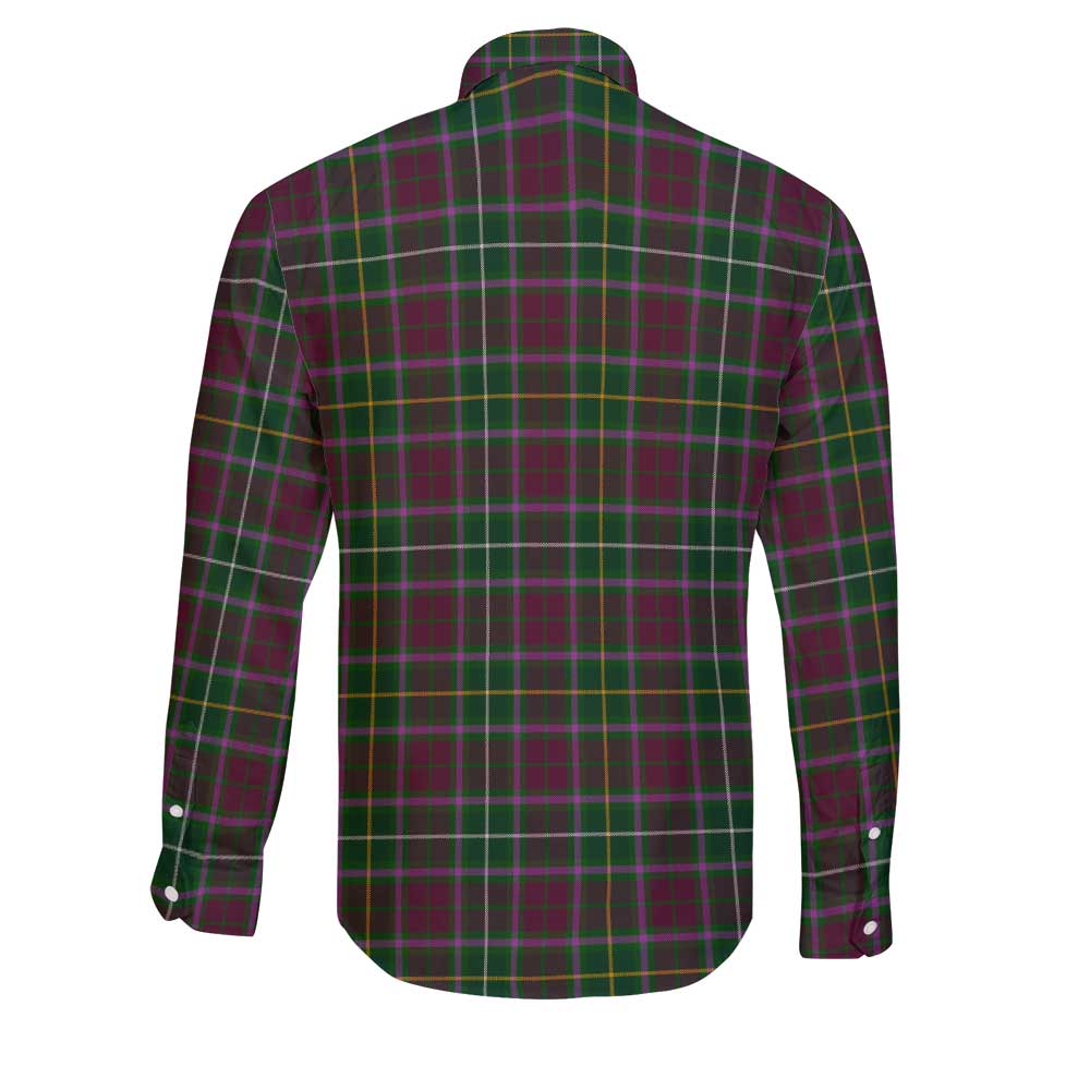 Clan Crosbie Tartan Long Sleeve Button Shirt Crest And Plaid Basic Style