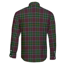 Clan Crosbie Tartan Long Sleeve Button Shirt Crest And Plaid Basic Style