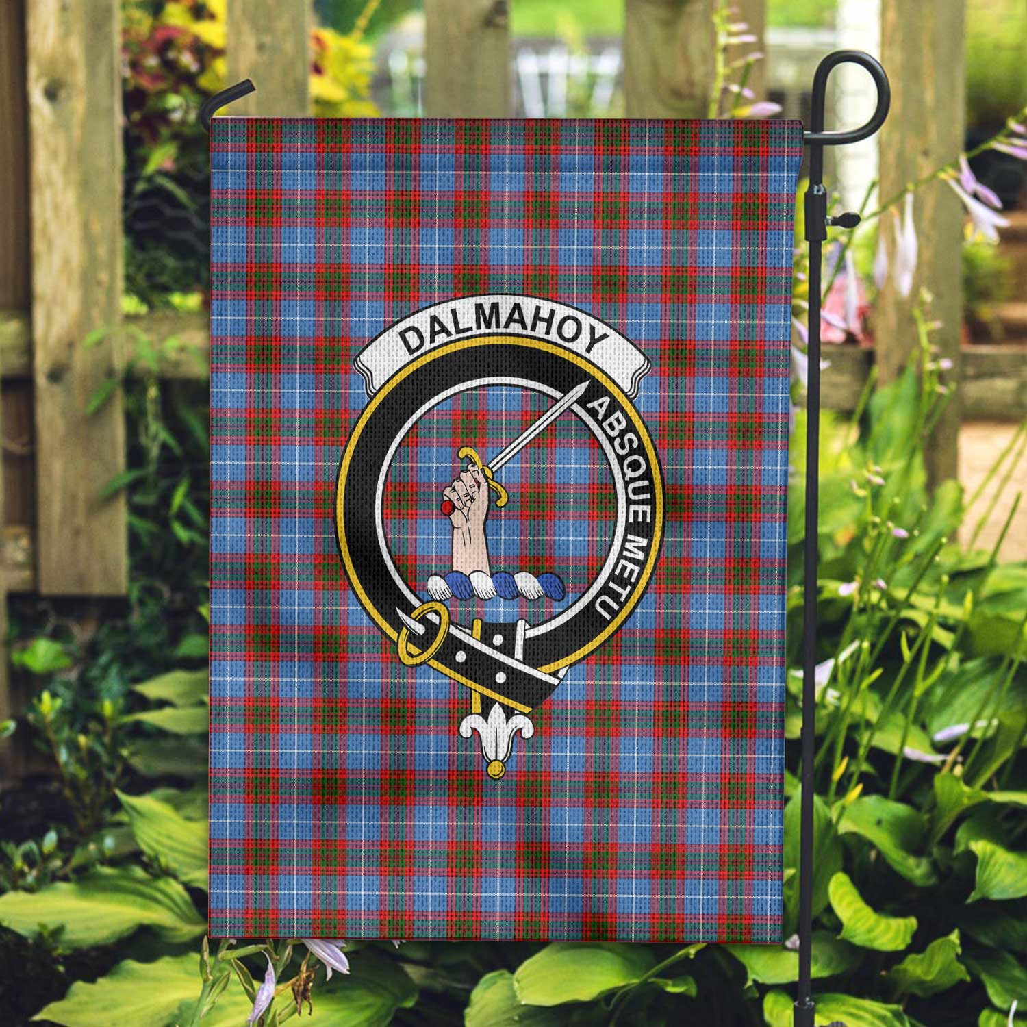 Clan Dalmahoy Tartan Garden Flag Crest And Plaid Basic Style