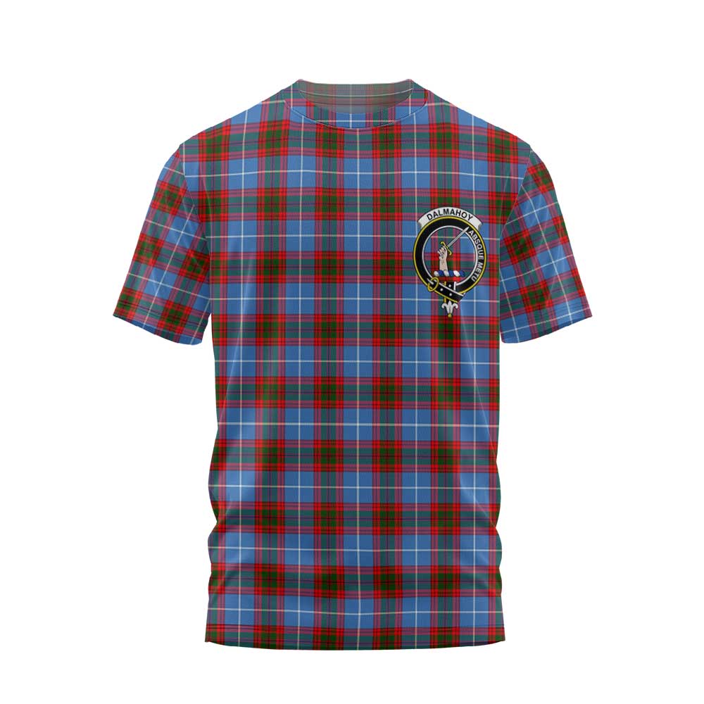 Clan Dalmahoy Tartan Men T Shirt Crest And Plaid Basic Style