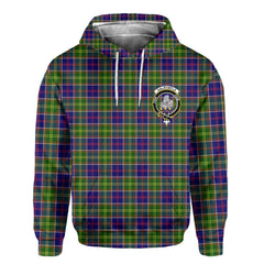 Clan Dalrymple Tartan Men Hoodie Crest And Plaid Basic Style