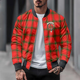 Clan Darroch Tartan Men Bomber Jacket Crest And Plaid Basic Style
