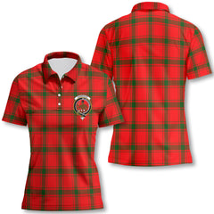 Clan Darroch Tartan Women Polo Shirt Crest And Plaid Basic Style