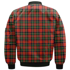 Clan Dennistoun Tartan Women Bomber Jacket Crest And Plaid Basic Style