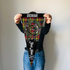 Clan Dewar Tartan Felt Pennant Crest And Plaid Basic Style