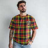 Clan Dewar Tartan Men T Shirt Crest And Plaid Basic Style