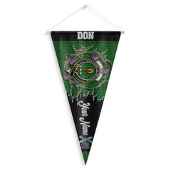 Clan Don Tartan Felt Pennant Crest And Plaid Basic Style