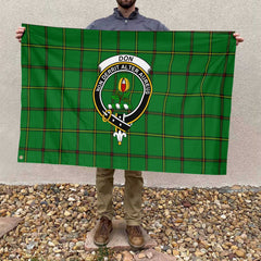 Clan Don Tartan Flag Crest And Plaid Basic Style