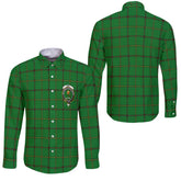 Clan Don Tartan Long Sleeve Button Shirt Crest And Plaid Basic Style