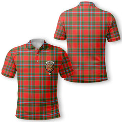 Clan Drummond Tartan Golf Men Polo Shirt Crest And Plaid Basic Style