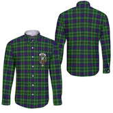 Clan Duncan Tartan Long Sleeve Button Shirt Crest And Plaid Basic Style