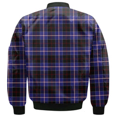 Clan Dunlop Tartan Women Bomber Jacket Crest And Plaid Basic Style