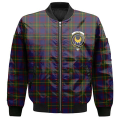 Clan Durie Tartan Men Bomber Jacket Crest And Plaid Basic Style