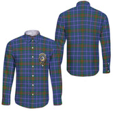 Clan Edmonstone Tartan Long Sleeve Button Shirt Crest And Plaid Basic Style