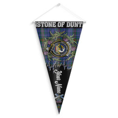 Clan Edmonstone Of Duntreath Tartan Felt Pennant Crest And Plaid Basic Style