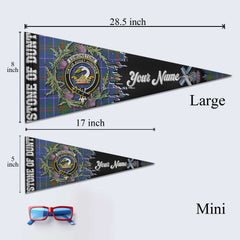 Clan Edmonstone Of Duntreath Tartan Felt Pennant Crest And Plaid Basic Style