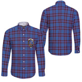 Clan Elliot Tartan Long Sleeve Button Shirt Crest And Plaid Basic Style