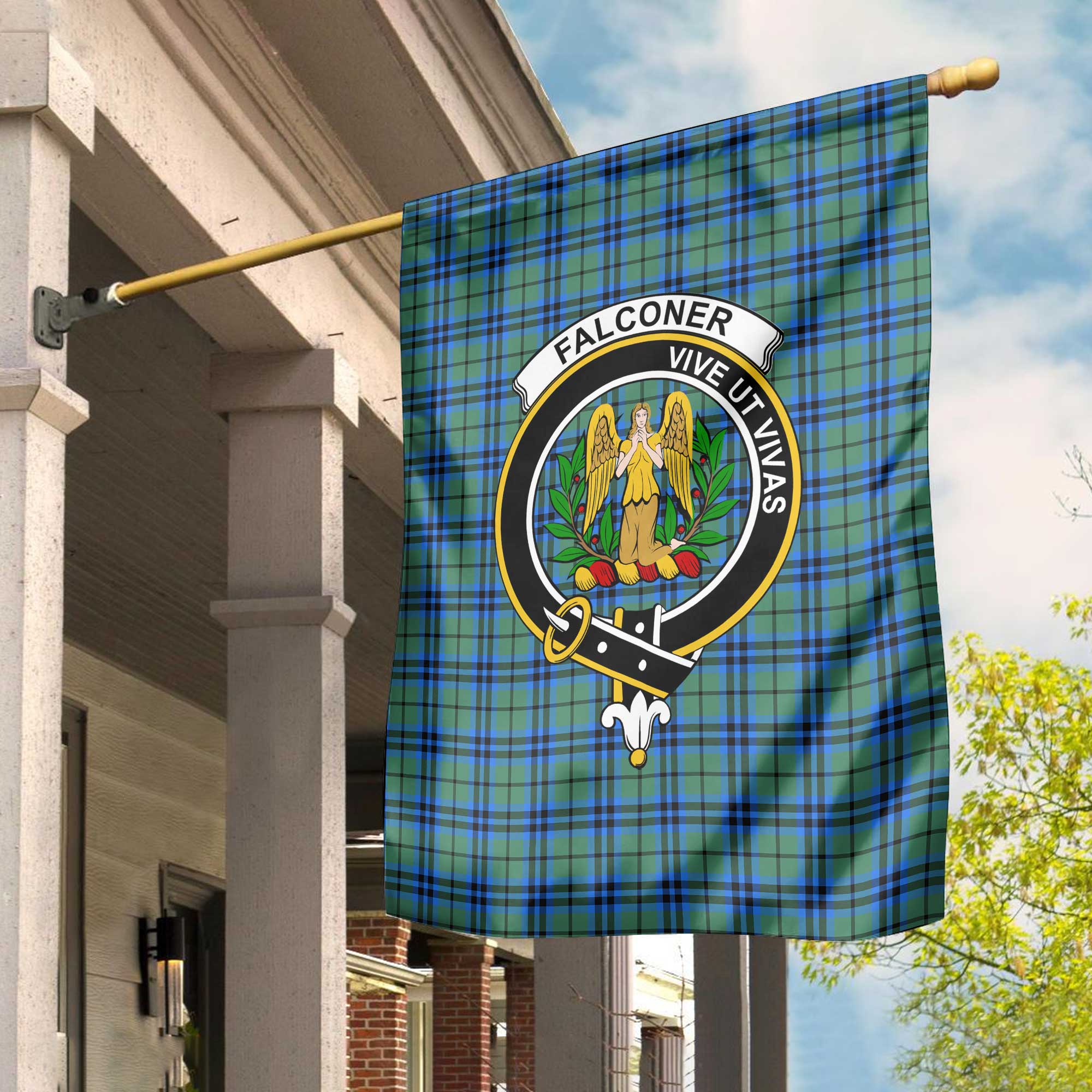 Clan Falconer Tartan Garden Flag Crest And Plaid Basic Style