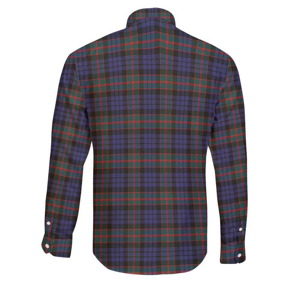 Clan Fletcher Tartan Long Sleeve Button Shirt Crest And Plaid Basic Style