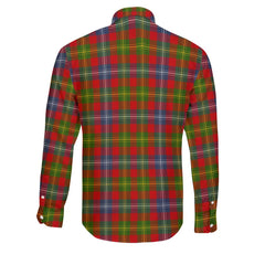 Clan Forrester Tartan Long Sleeve Button Shirt Crest And Plaid Basic Style