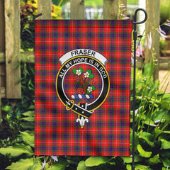 Clan Fraser Tartan Garden Flag Crest And Plaid Basic Style