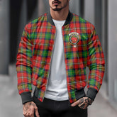 Clan Fullerton Tartan Men Bomber Jacket Crest And Plaid Basic Style