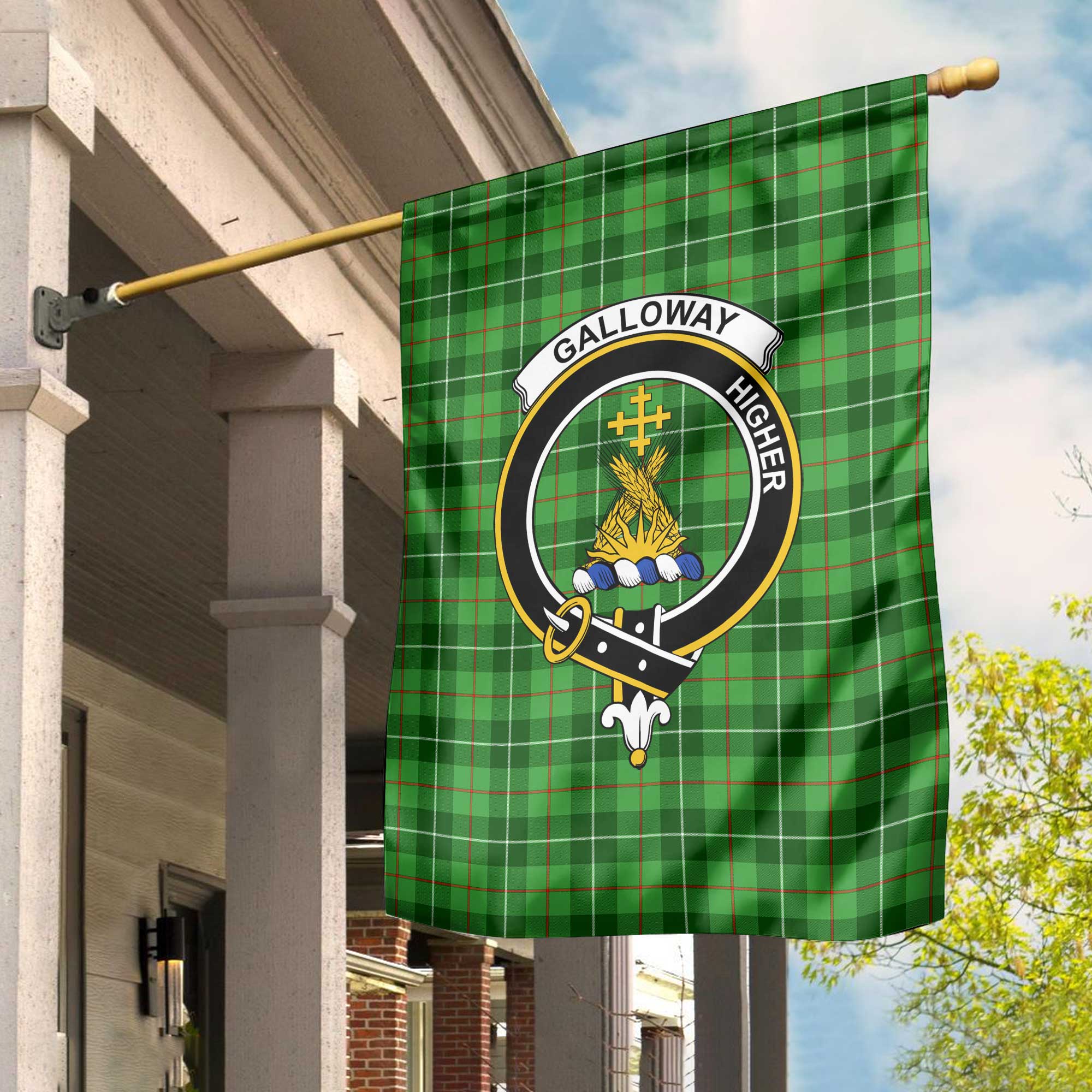 Clan Galloway Tartan Garden Flag Crest And Plaid Basic Style