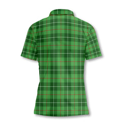 Clan Galloway Tartan Women Polo Shirt Crest And Plaid Basic Style