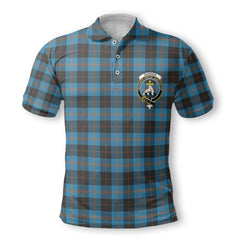Clan Garden Tartan Men Polo Shirt Crest And Plaid Basic Style