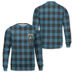 Clan Garden Tartan Men Sweatshirt Crest And Plaid Basic Style