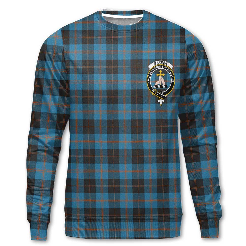 Clan Garden Tartan Men Sweatshirt Crest And Plaid Basic Style